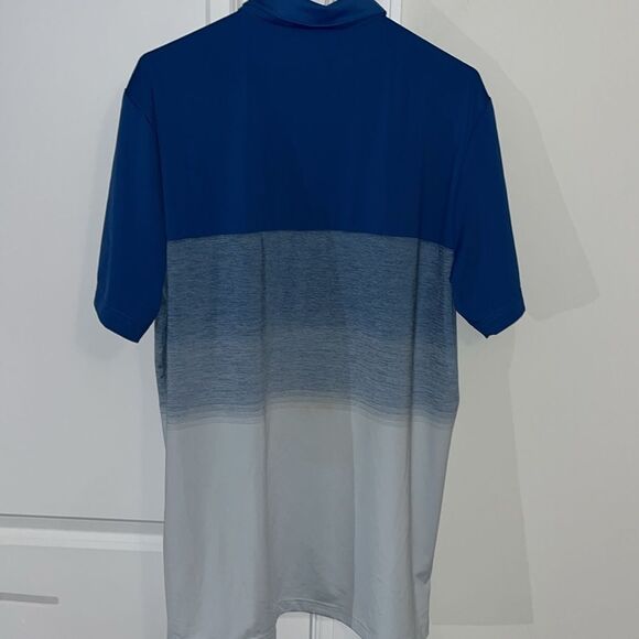 Gradient Royal Duke blue adidas performance Carolina Trace NC Golf Polo shirt L - Picture 5 of 5